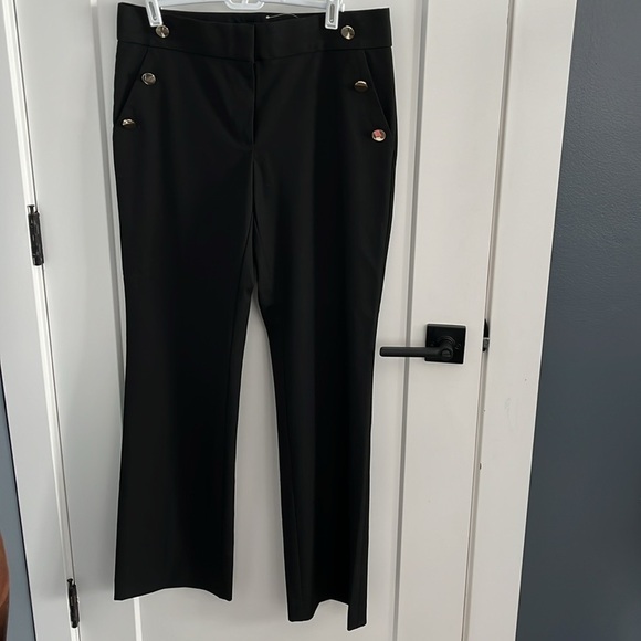 LOFT Black Marisa Sailor Trouser Dress Pants Size 8 - Picture 4 of 12